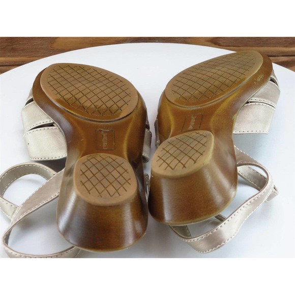 Cabin Creek Size 7 M Women Sandal Ankle Strap Beige Synthetic - Picture 9 of 10